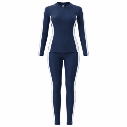 Custom Rash Guard & Swim Leggings Set - front view - Zees Commerce