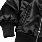 Custom Satin Bomber Jacket - fabric detail - Zees Commerce