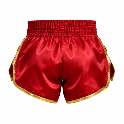 Custom Satin Muay Thai Shorts - back view - Zees Commerce