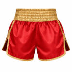 Custom Satin Muay Thai Shorts - front view - Zees Commerce