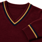 Custom School V-Neck Sweater - fabric detail - Zees Commerce