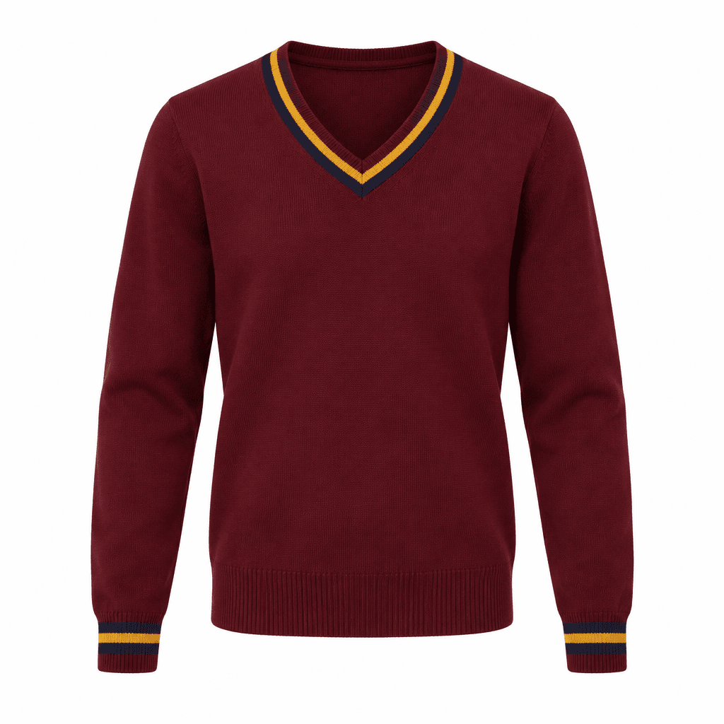 Custom School V-Neck Sweater front view Custom School V-Neck Sweater - front view - Zees Commerce