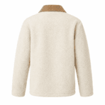 Custom Sherpa-Lined Fleece Jacket - back view - Zees Commerce