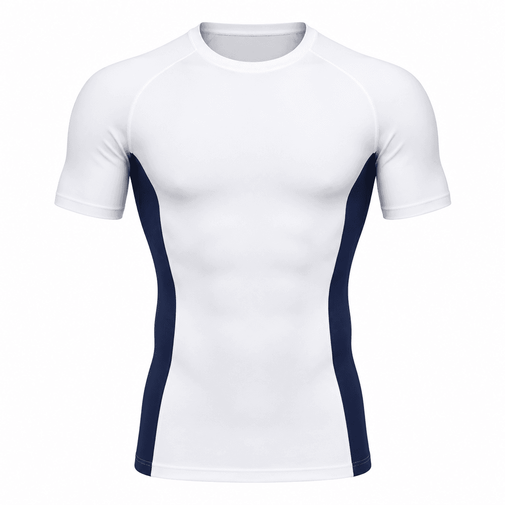 Custom Short-Sleeve Compression Base Layer front view Custom Short-Sleeve Compression Base Layer - front view - Zees Commerce