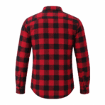 Custom Slim Fit Flannel Shirt - back view - Zees Commerce