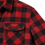 Custom Slim Fit Flannel Shirt - fabric detail - Zees Commerce