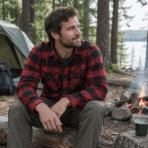 Custom Slim Fit Flannel Shirt - on model - Zees Commerce