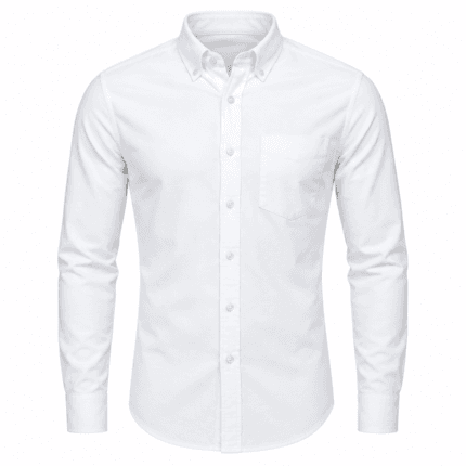 Custom Slim Fit Oxford Shirt - front view - Zees Commerce