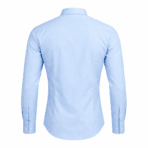 Custom Slim Fit Stretch Dress Shirt - back view - Zees Commerce