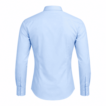 Custom Slim Fit Stretch Dress Shirt - back view - Zees Commerce