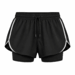 Custom Split-Leg Running Shorts - front view - Zees Commerce