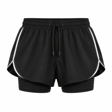 Custom Split-Leg Running Shorts - front view - Zees Commerce