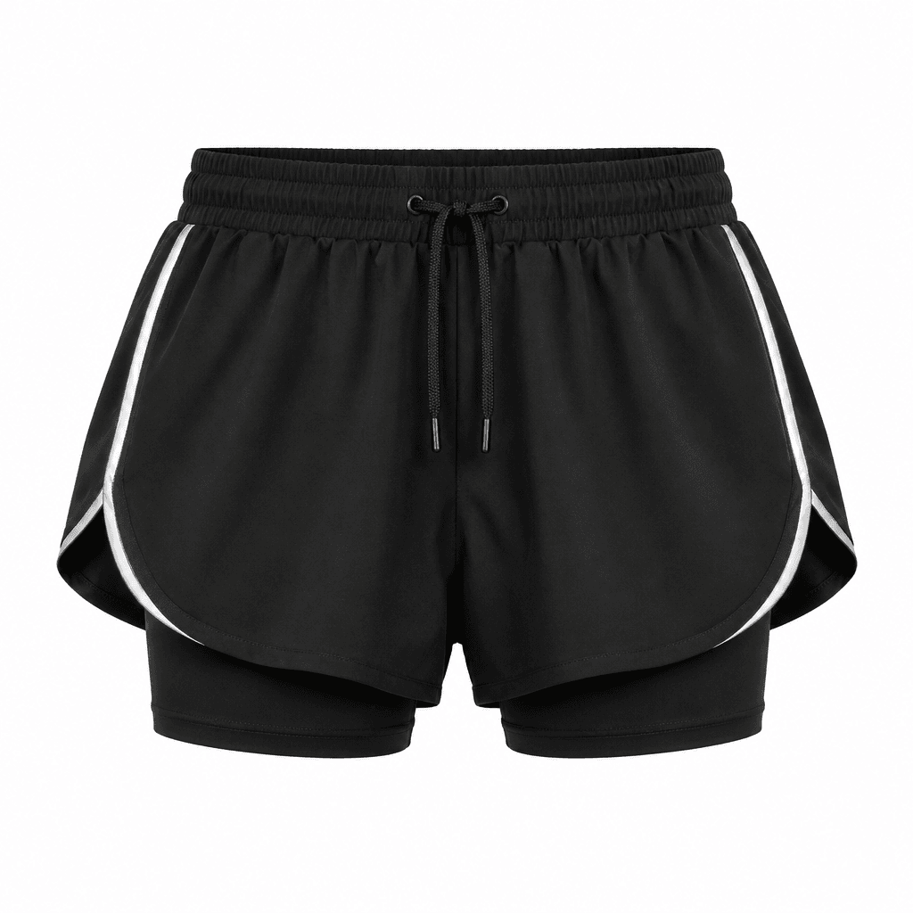 Custom Split-Leg Running Shorts front view Custom Split-Leg Running Shorts - front view - Zees Commerce