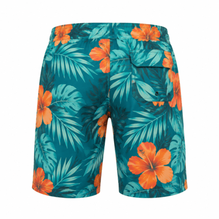 Custom Sublimated Board Shorts - back view - Zees Commerce