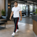 Custom Tapered Jogger Pants - on model - Zees Commerce