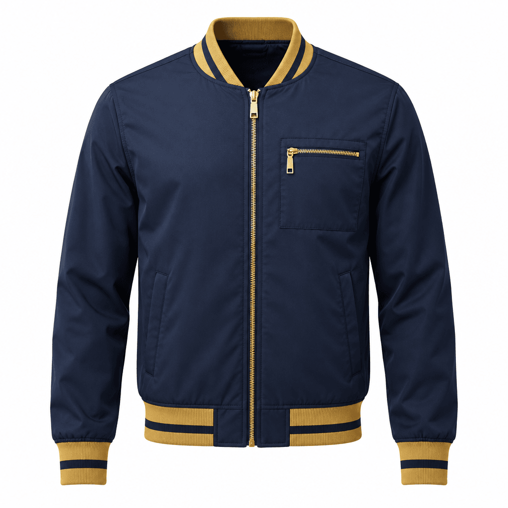 Custom Team Bomber Jacket front view Custom Team Bomber Jacket - front view - Zees Commerce