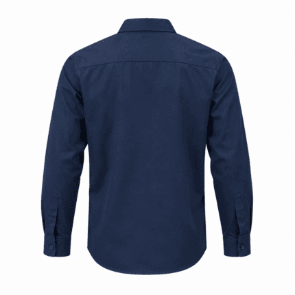 Custom Twill Work Shirt - back view - Zees Commerce