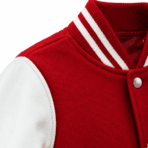 Custom Varsity Bomber Jacket - fabric detail - Zees Commerce