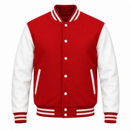 Custom Varsity Bomber Jacket - front view - Zees Commerce