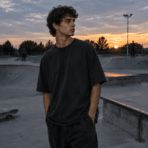 Custom Washed Oversized T-Shirt - on model - Zees Commerce