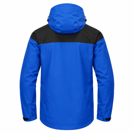 Custom Waterproof Hardshell Jacket - back view - Zees Commerce