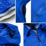Custom Waterproof Hardshell Jacket - fabric detail - Zees Commerce