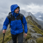 Custom Waterproof Hardshell Jacket - on model - Zees Commerce