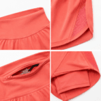 Custom Women's High-Waist Running Shorts - fabric detail - Zees Commerce