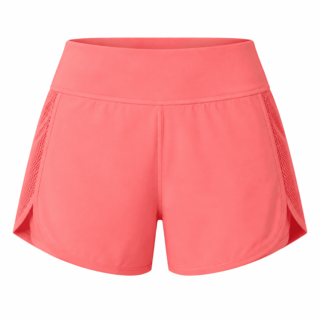 Custom Women's High-Waist Running Shorts front view Custom Women's High-Waist Running Shorts - front view - Zees Commerce
