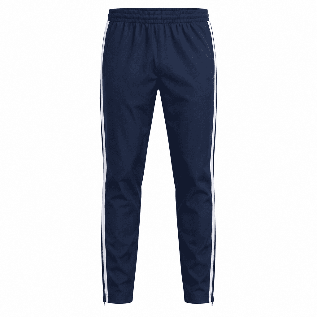 Custom Woven Track Pants front view Custom Woven Track Pants - front view - Zees Commerce